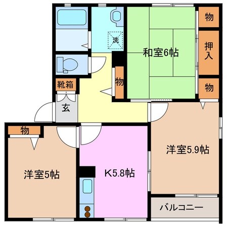 霞ケ浦駅 徒歩8分 1階の物件間取画像